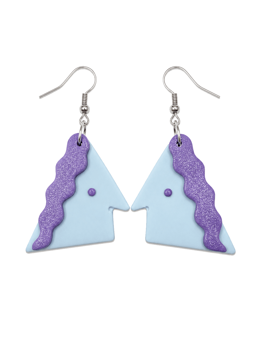Lilac Ice Triangle Dangles