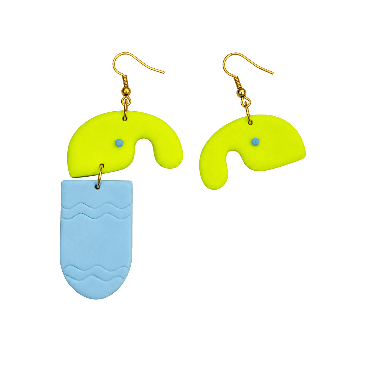 Lime Blue Arch Dangles