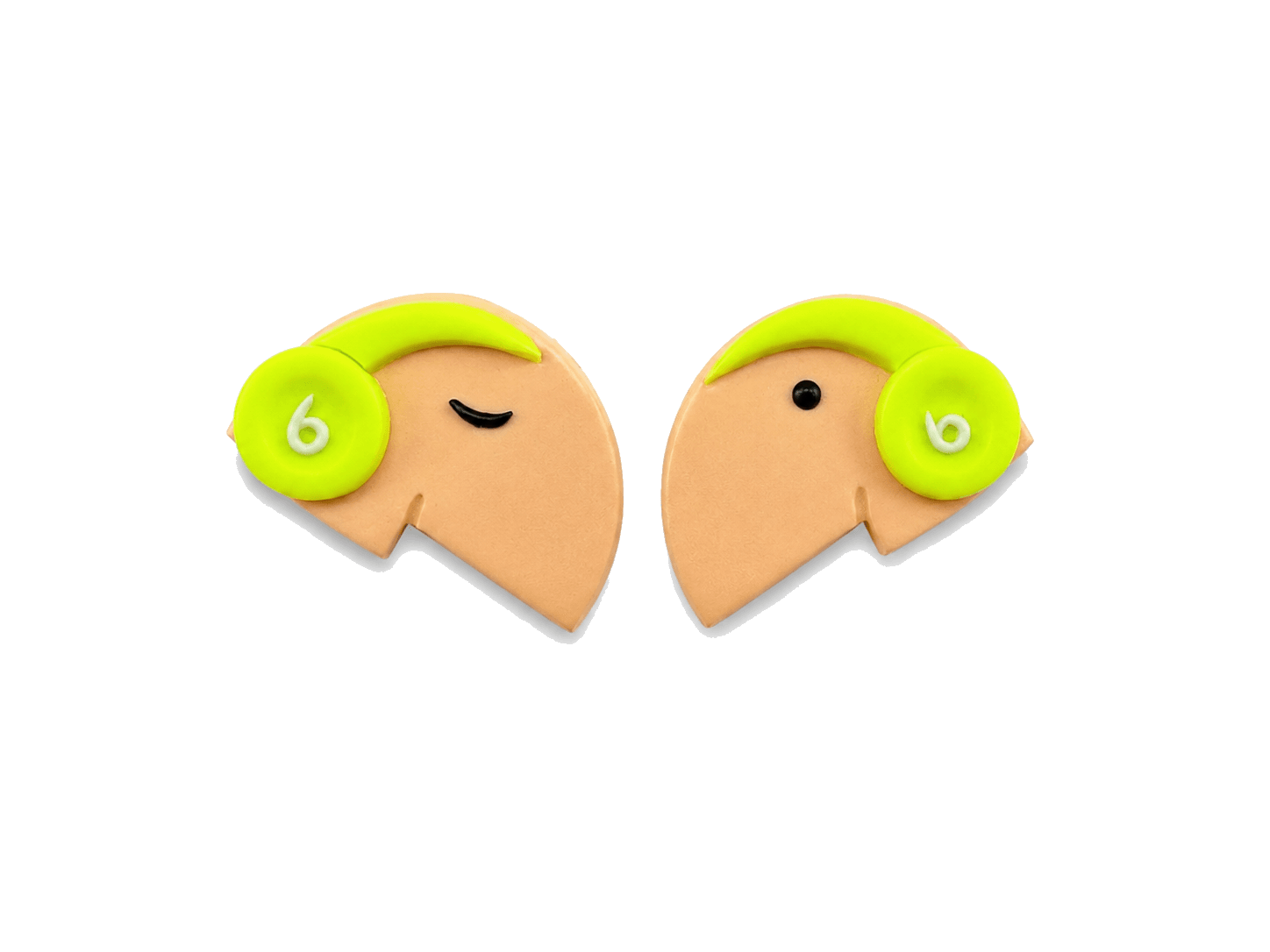 Lime Curl Profile Studs