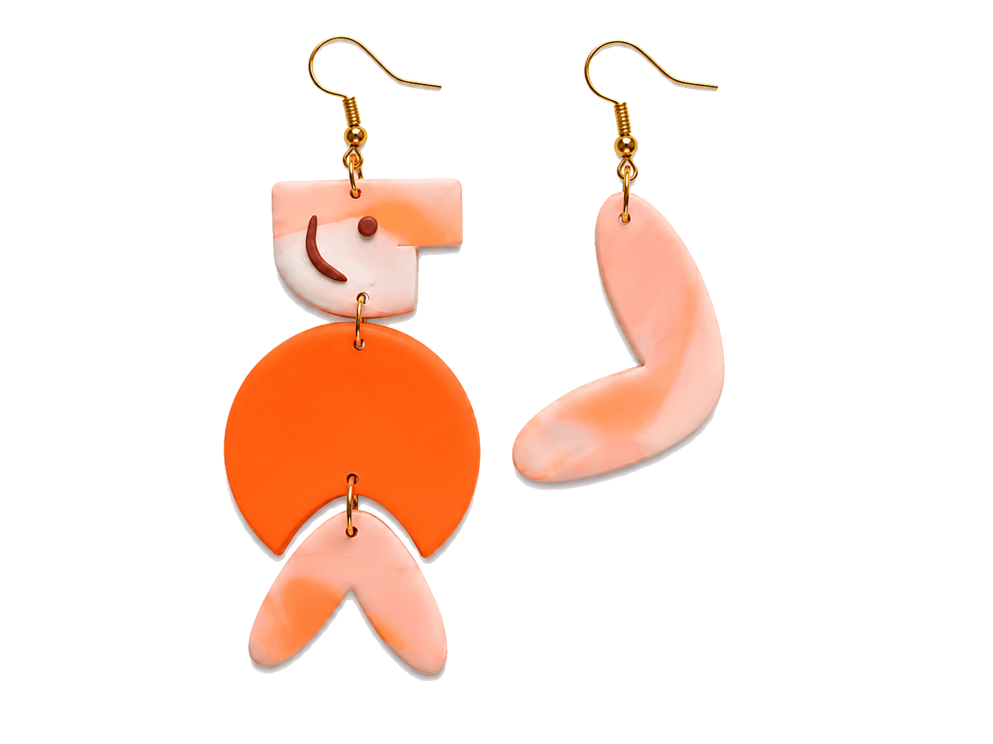 Orange Figure Dangles