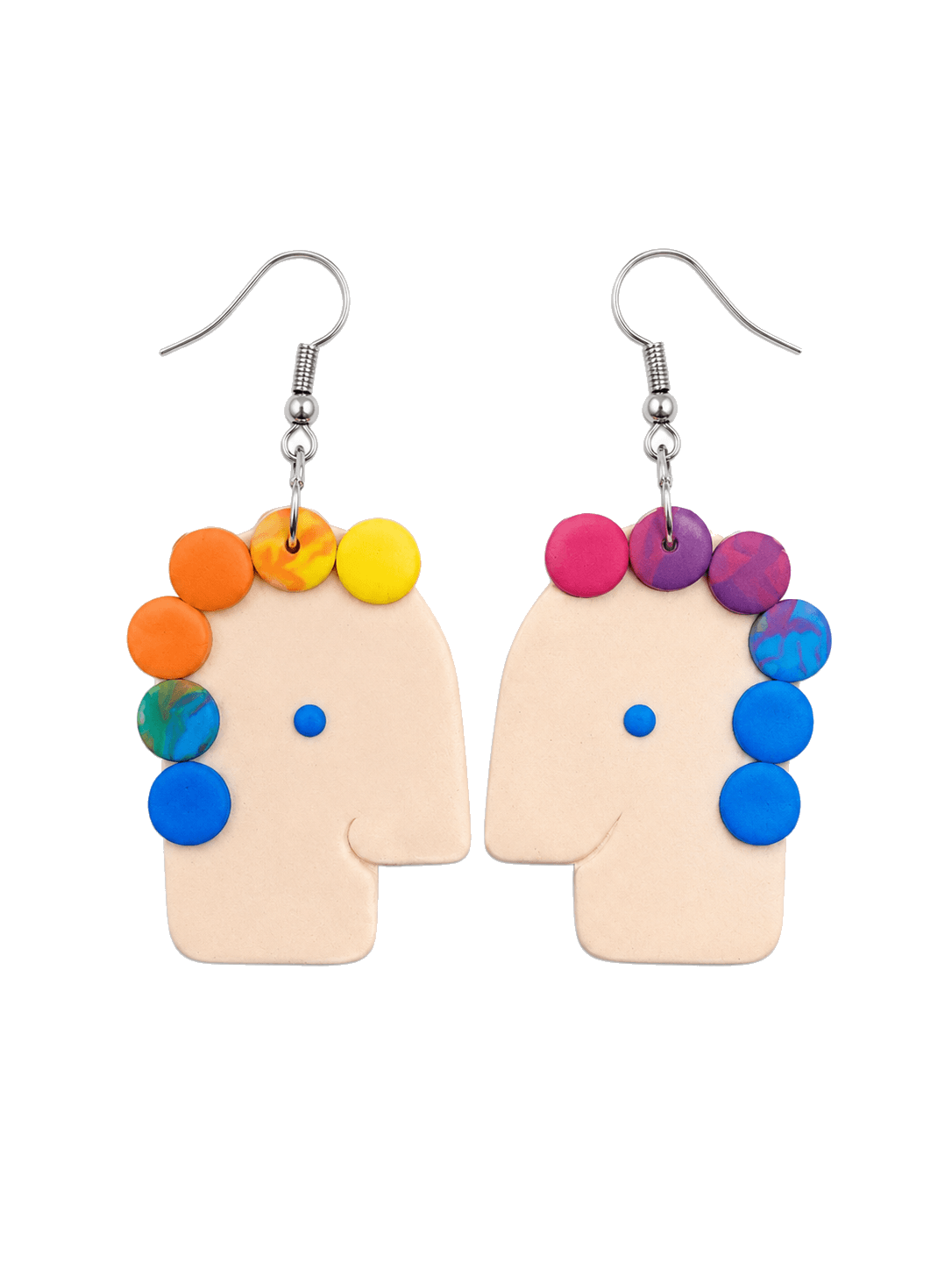 Rainbow Curl Profile Dangles
