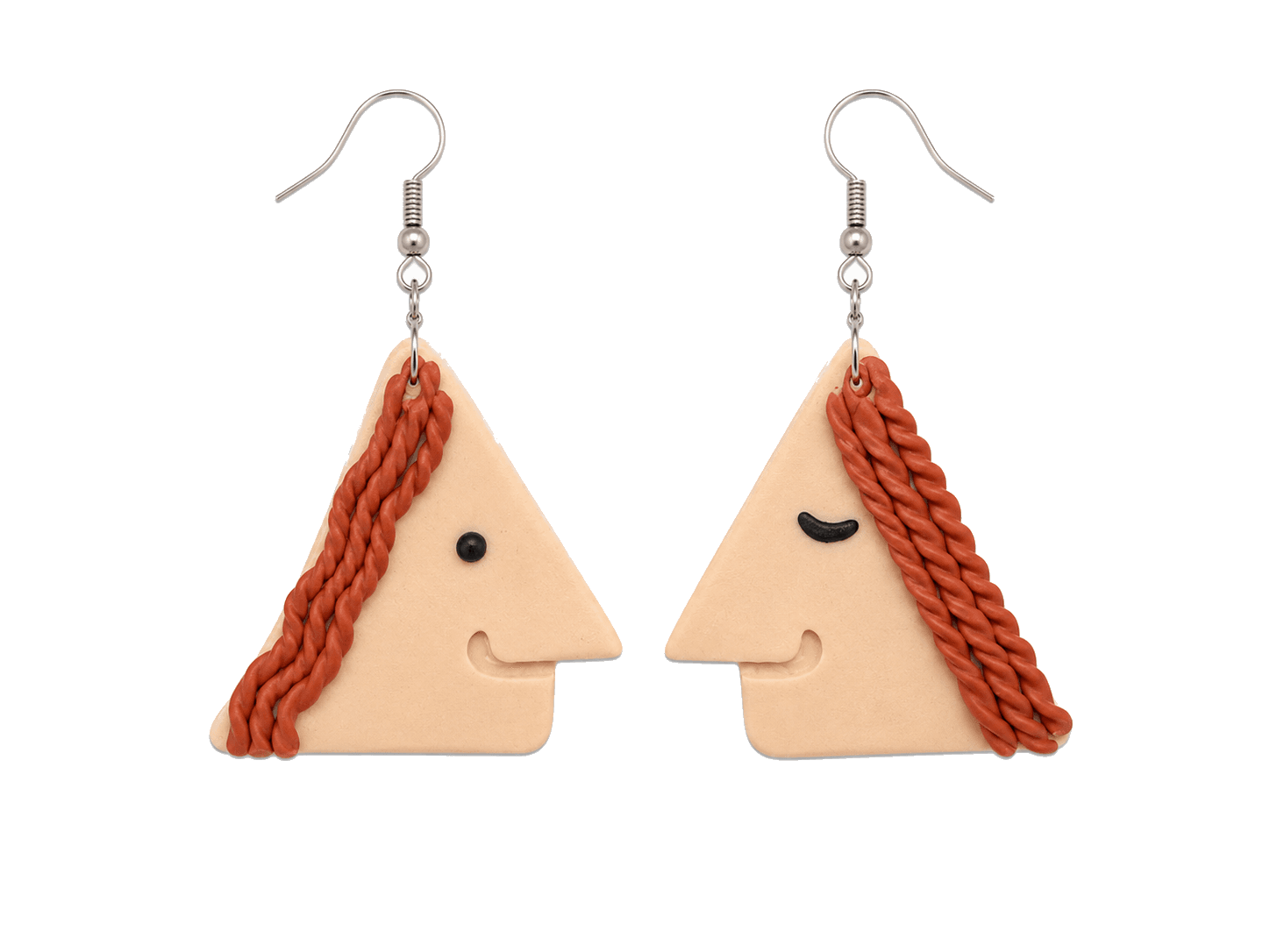 Red Braid Profile Studs