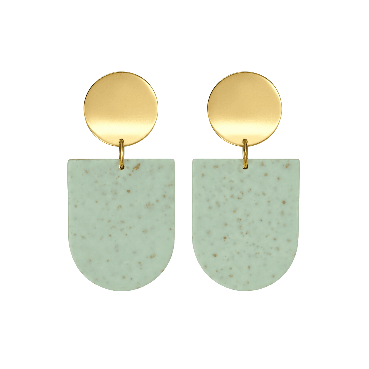 Speckled Mint Plate Dangles