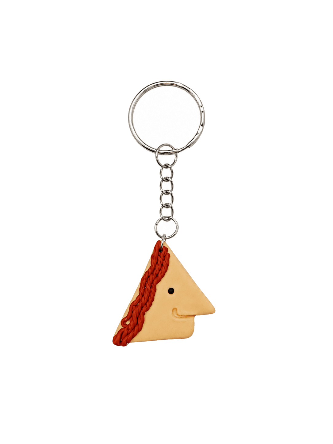 Red Braid Triangle Keychain