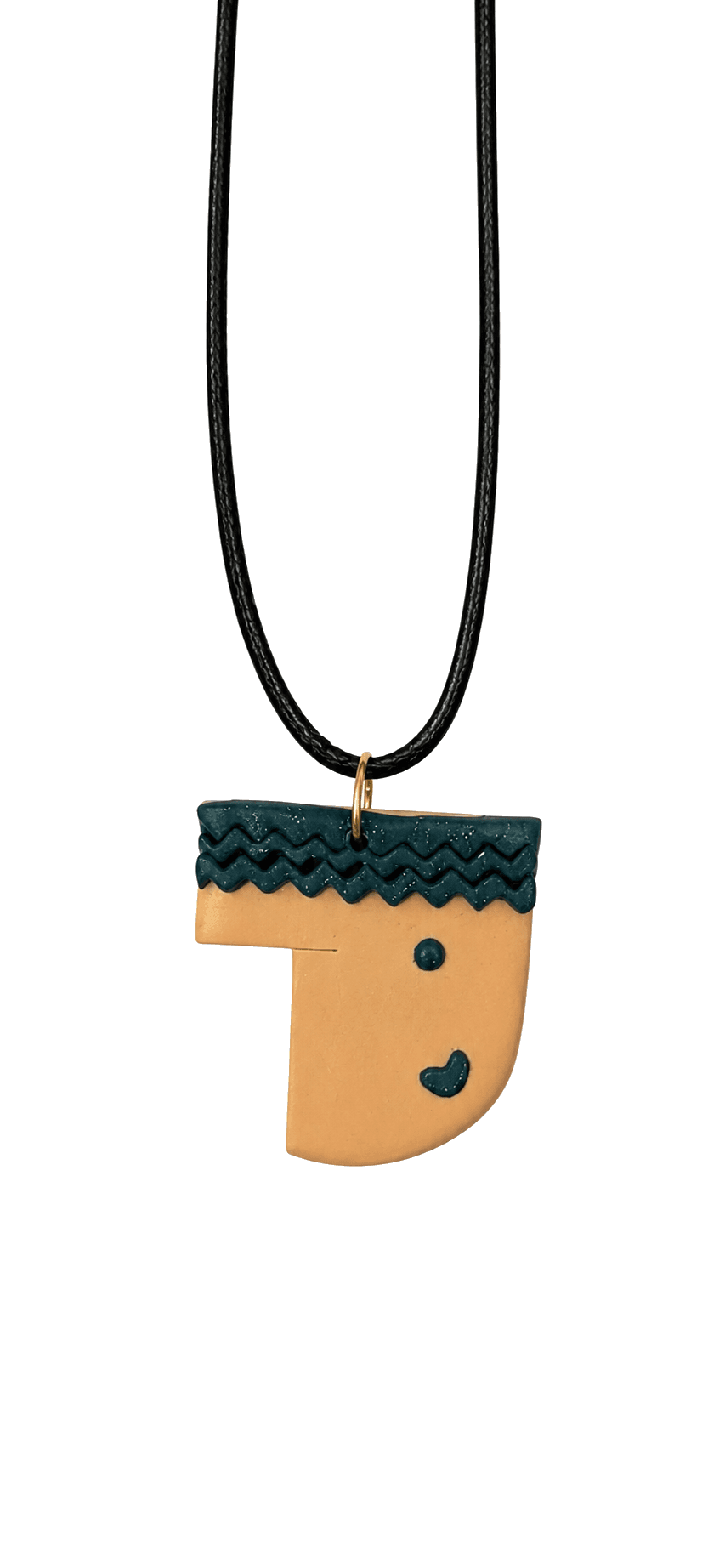 Teal Cap Profile Necklace