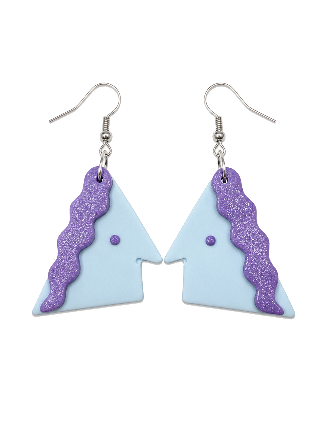 Lilac Ice Triangle Dangles