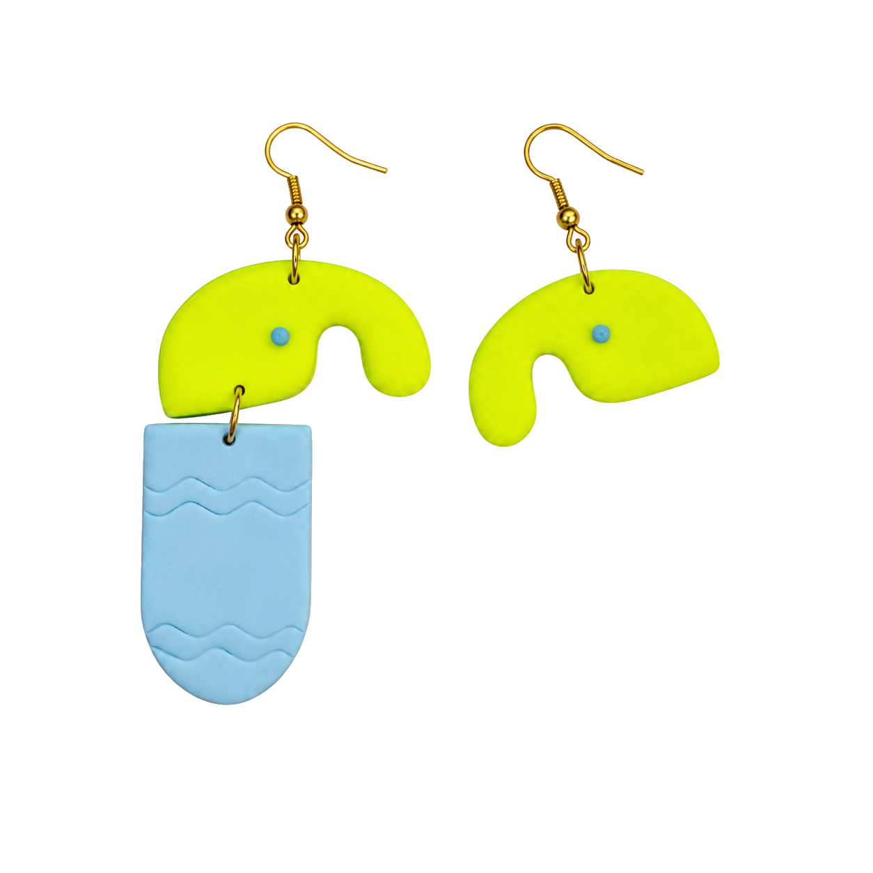 Lime Blue Arch Dangles