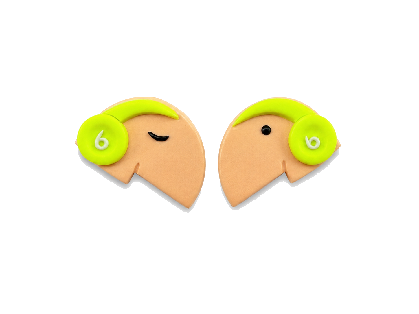 Lime Curl Profile Studs