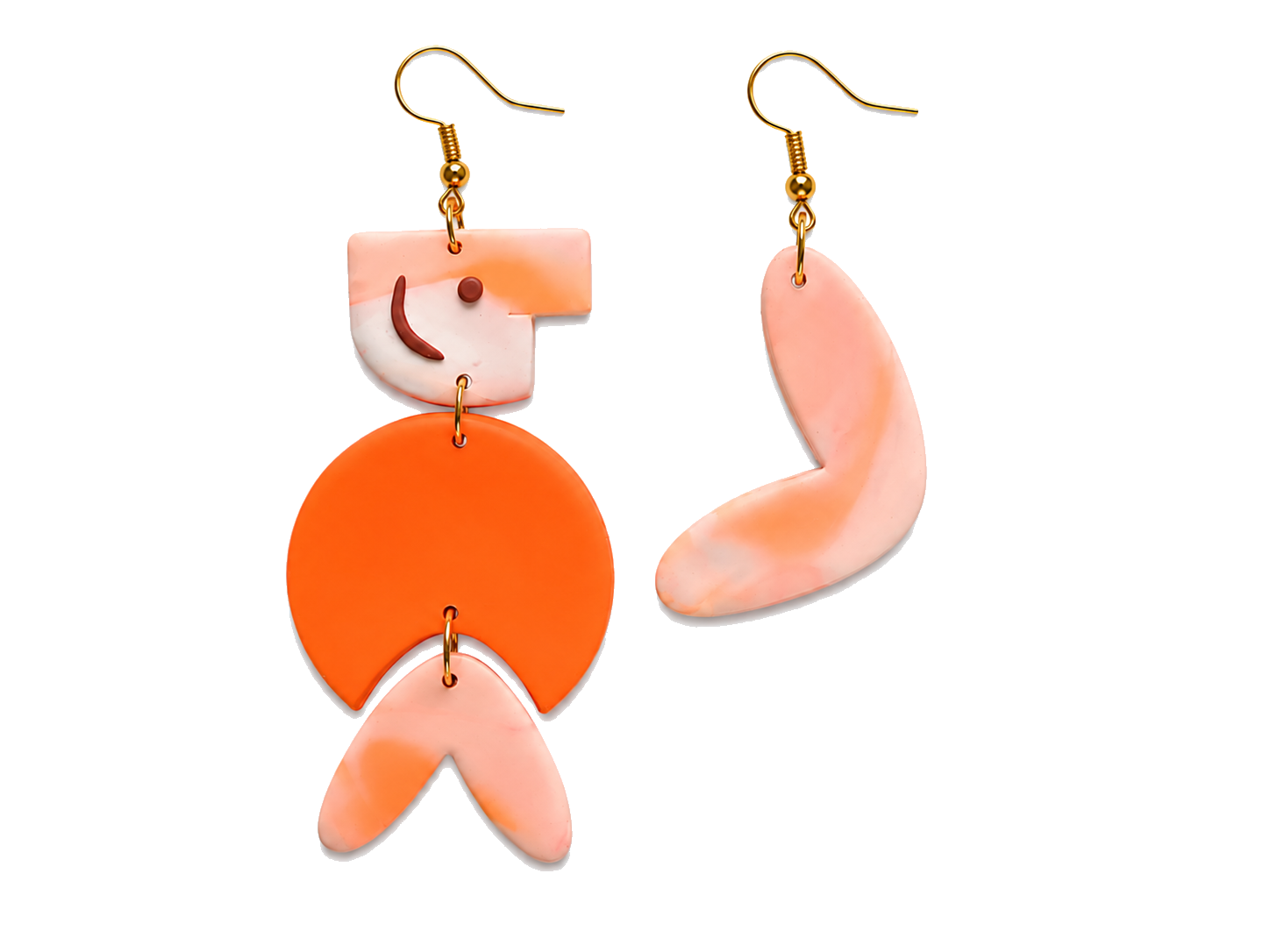 Orange Figure Dangles