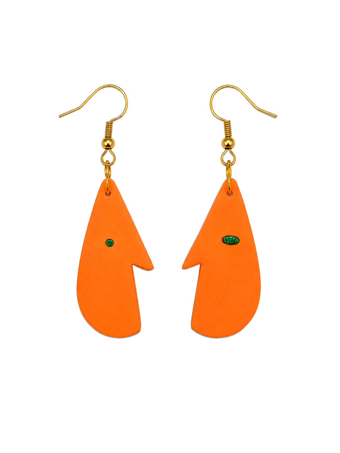 Orange Profile Drop Dangles
