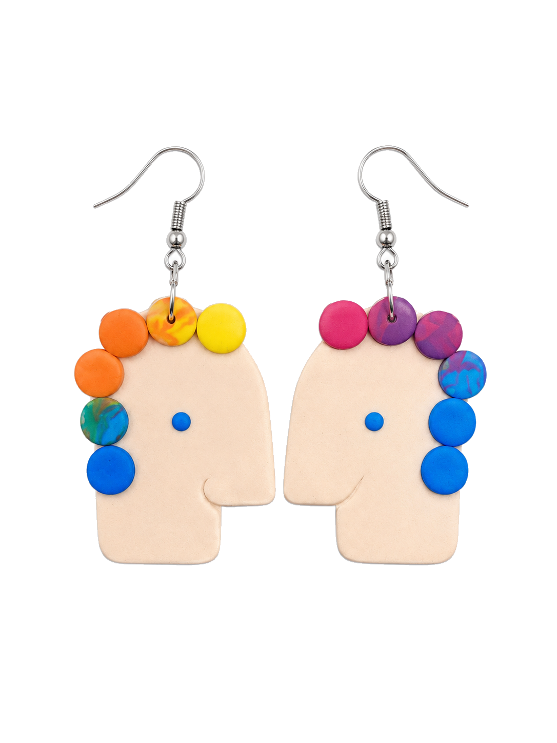 Rainbow Curl Profile Dangles