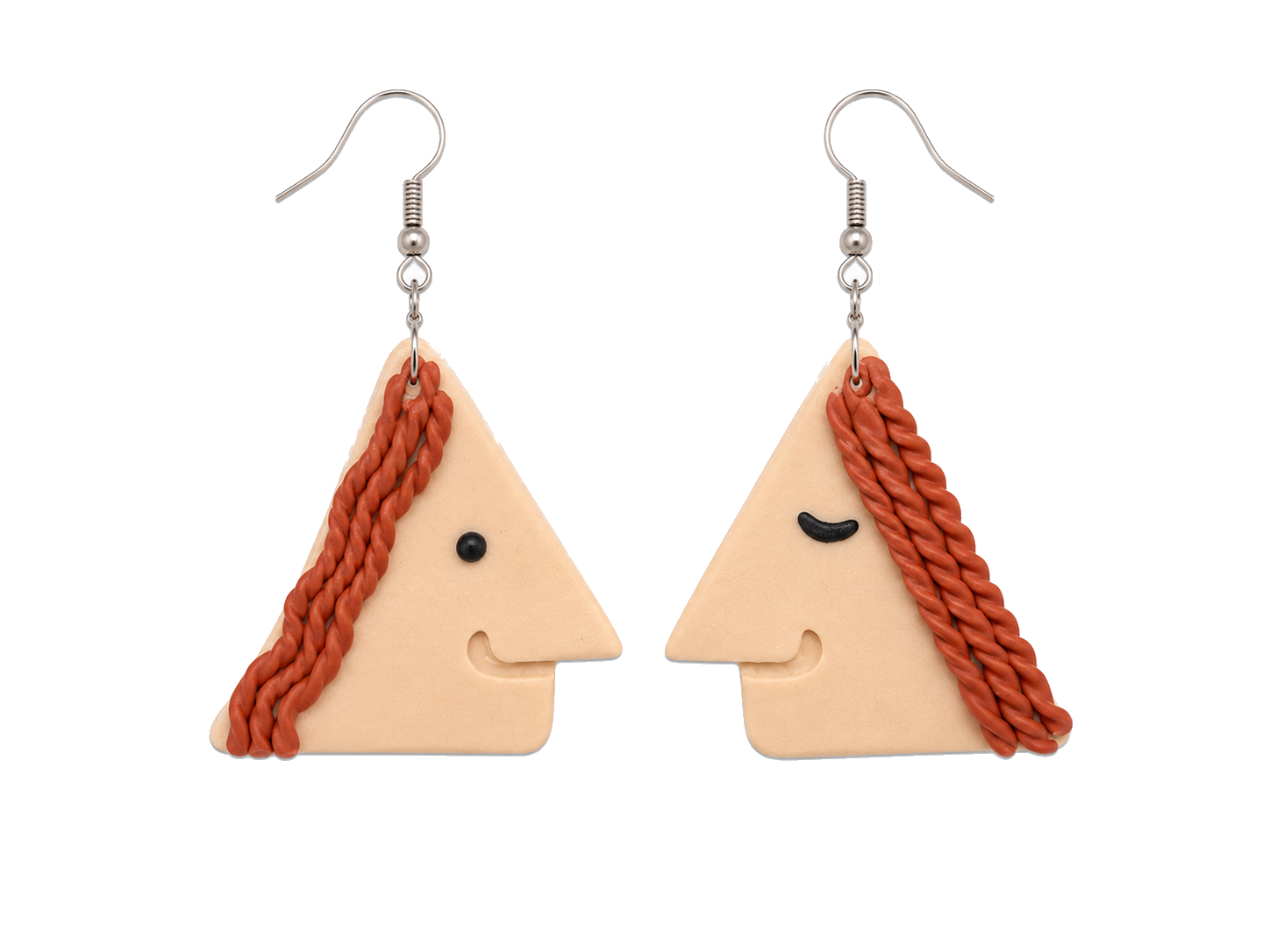 Red Braid Profile Studs