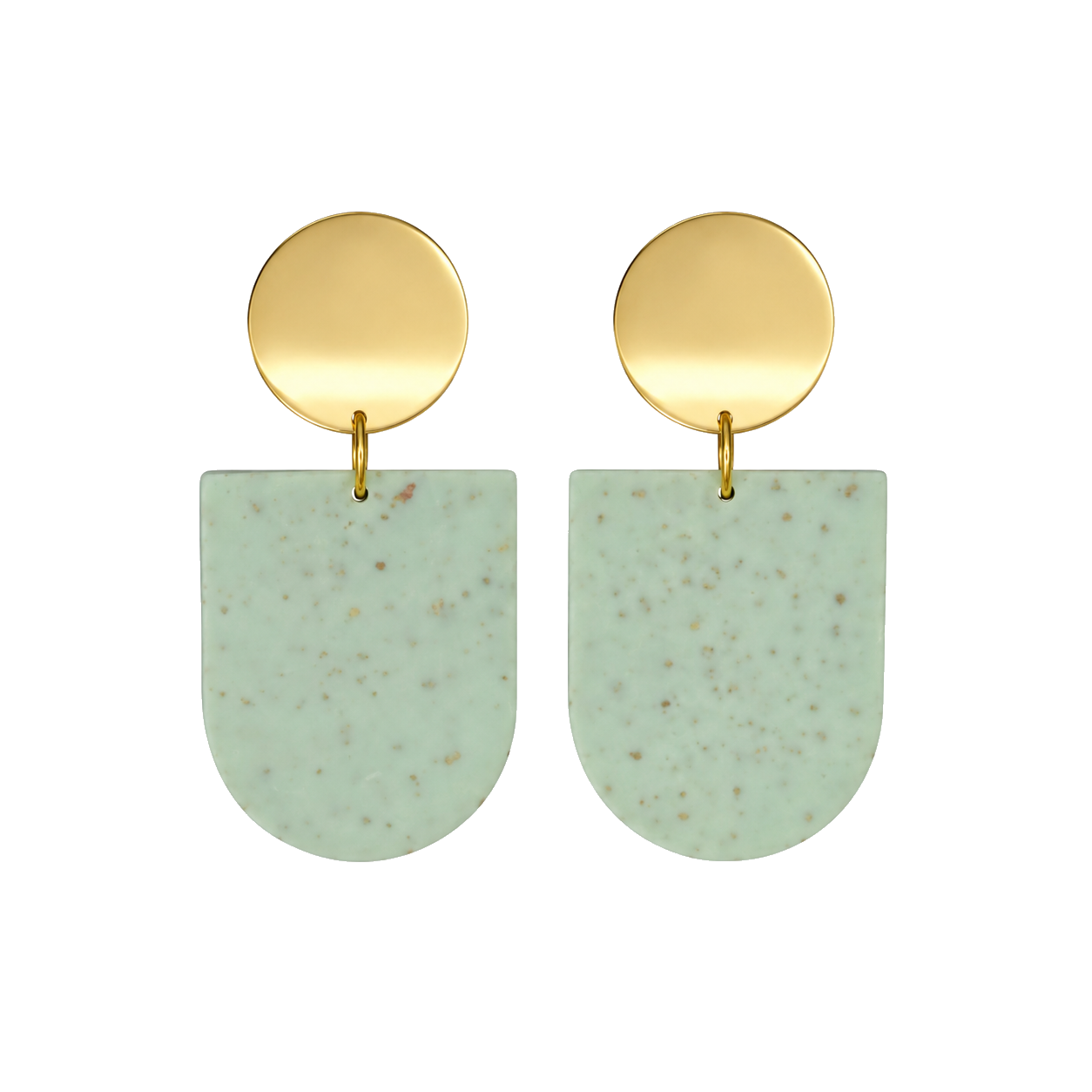 Speckled Mint Plate Dangles