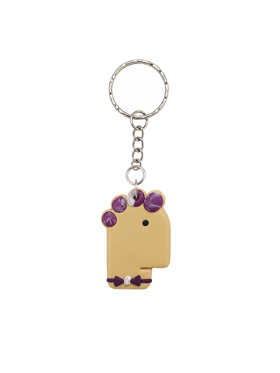 Violet Curl Face Keychain