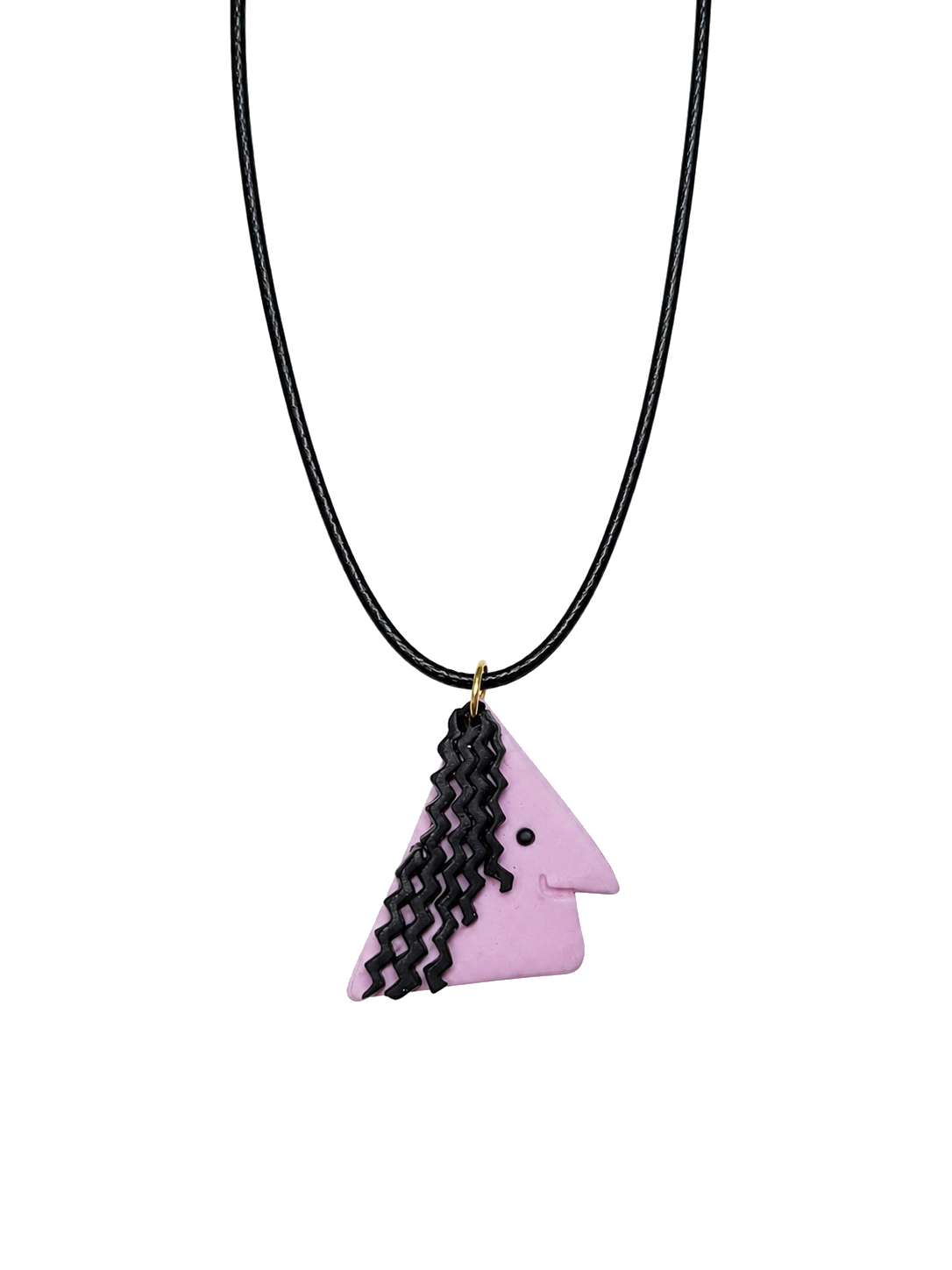 Lilac Braid Profile Necklace