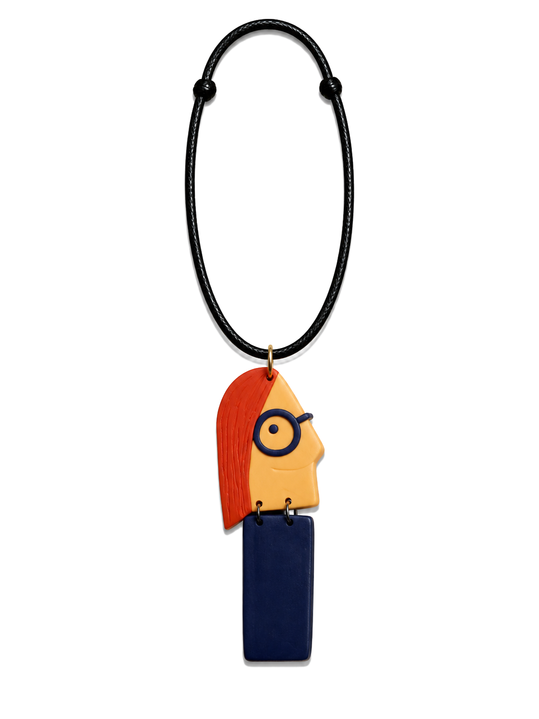 Red Hair Glasses Necklace