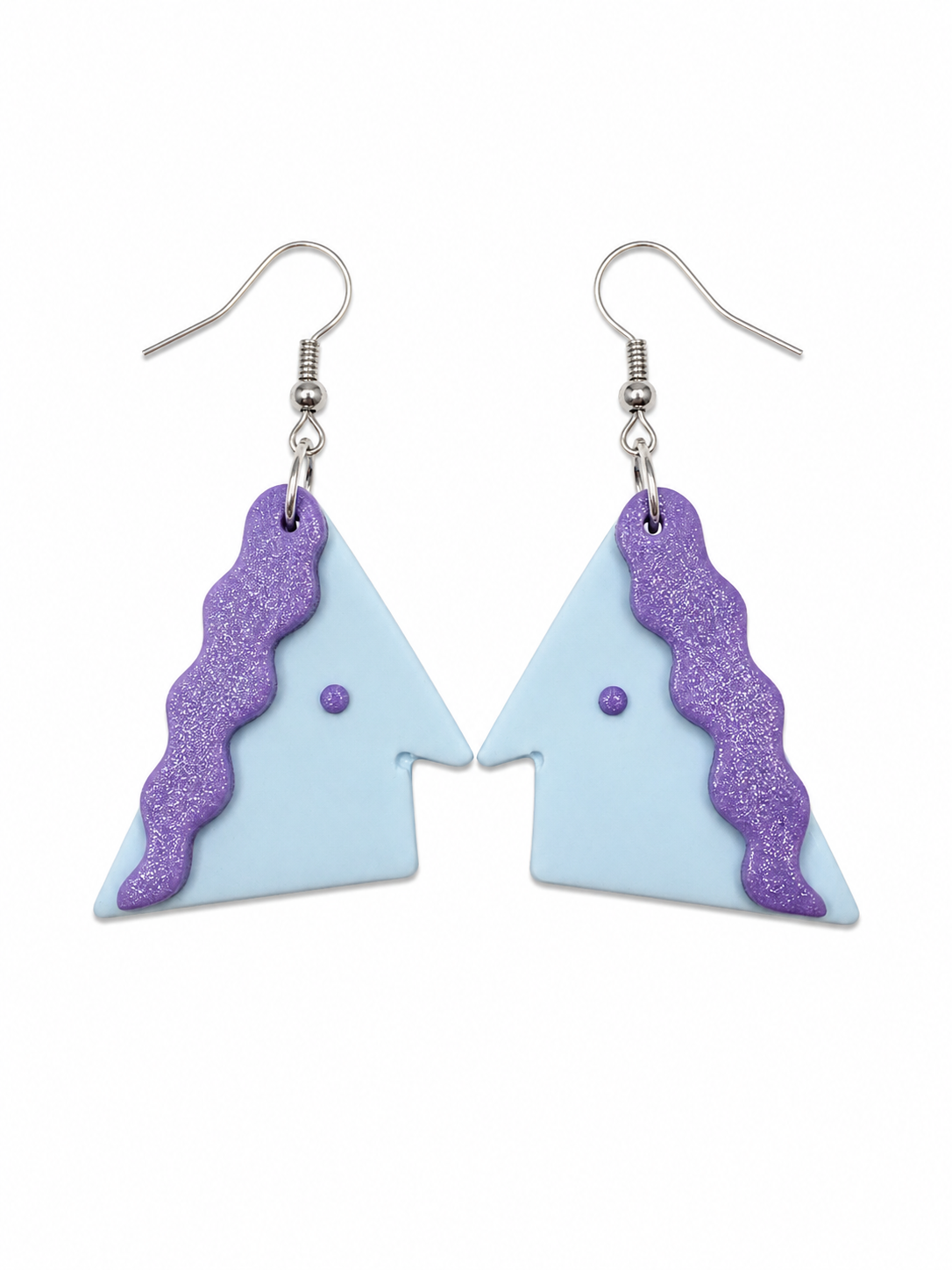 Lilac Ice Triangle Dangles