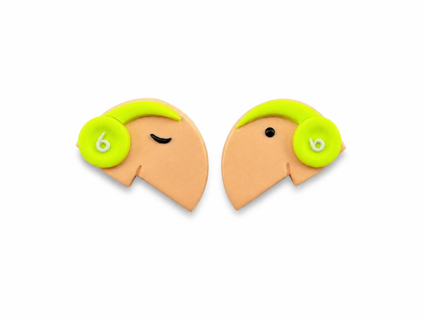 Lime Curl Profile Studs