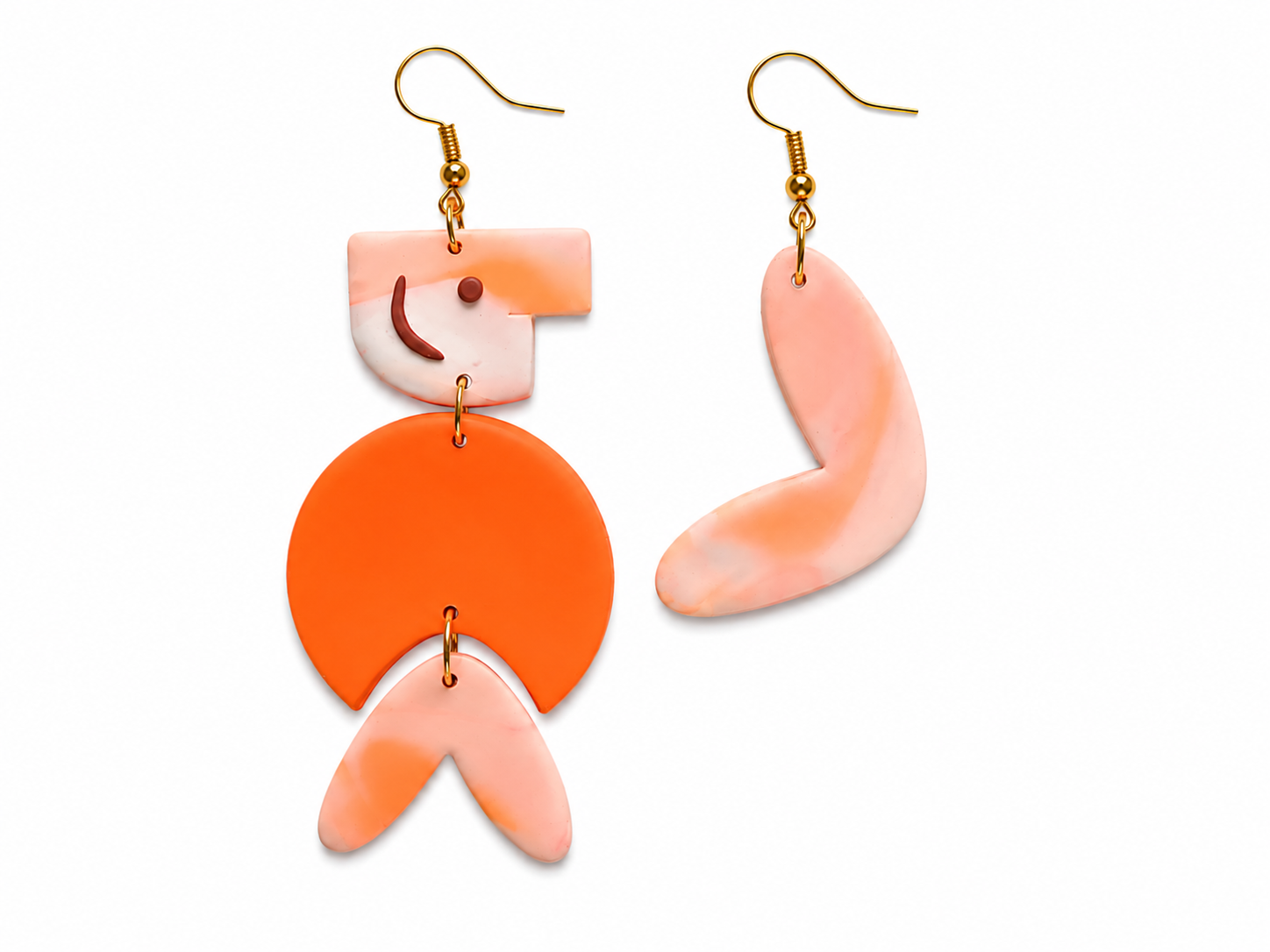 Orange Figure Dangles