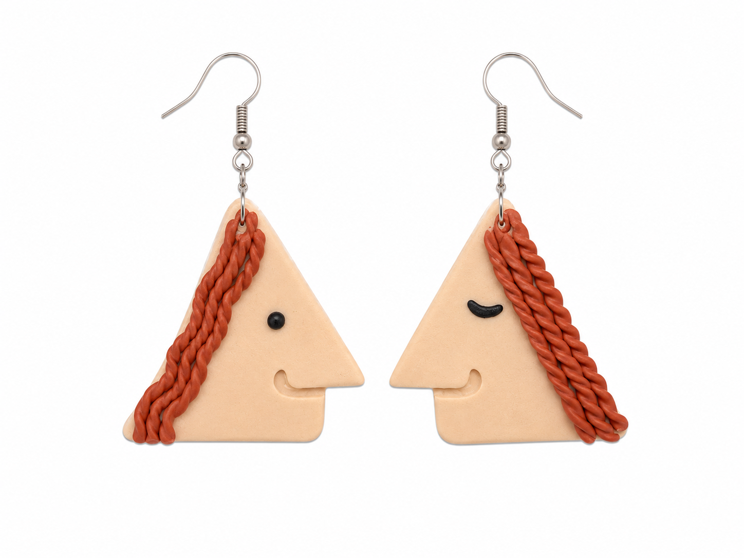 Red Braid Profile Studs
