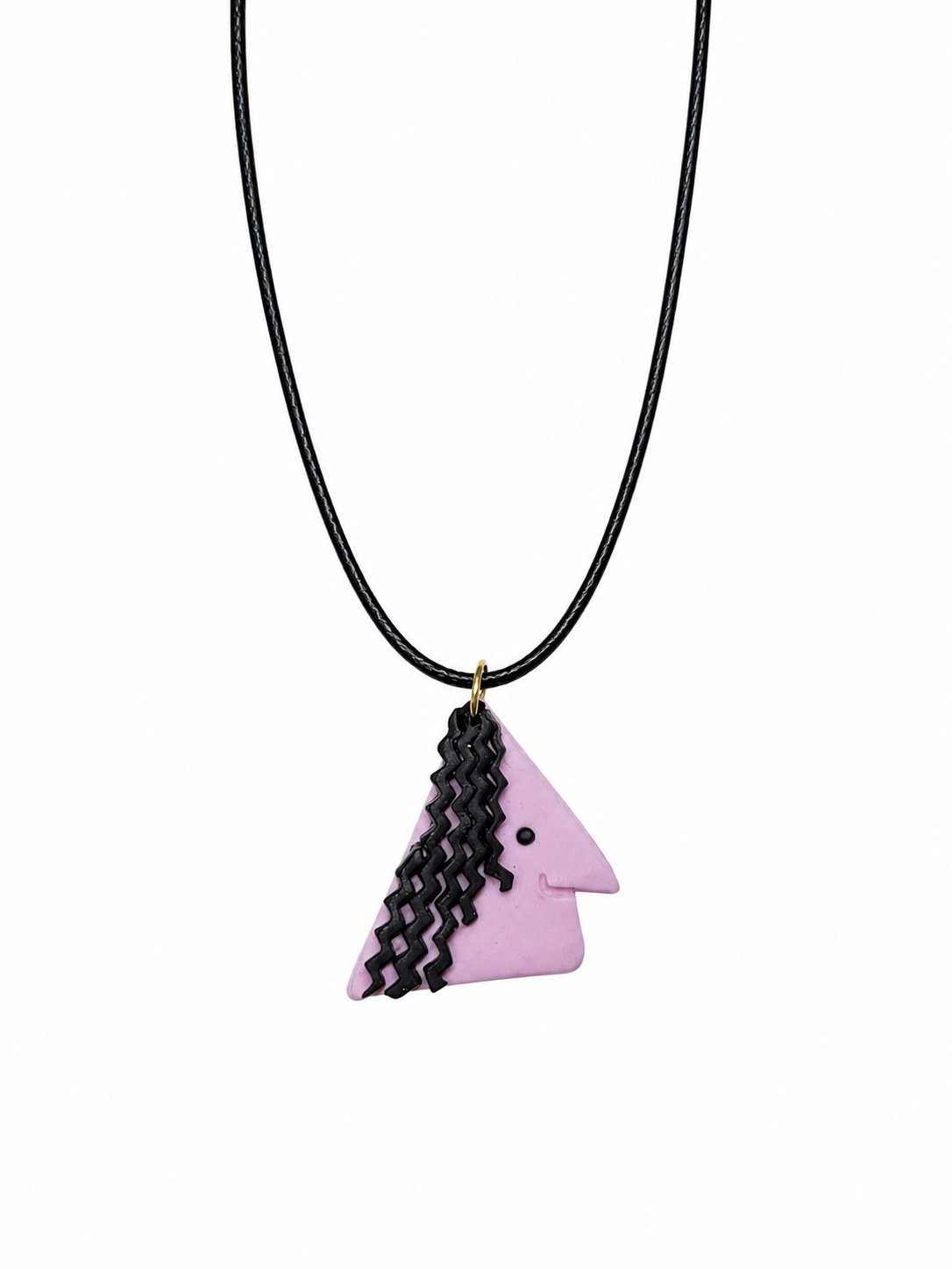 Lilac Braid Profile Necklace
